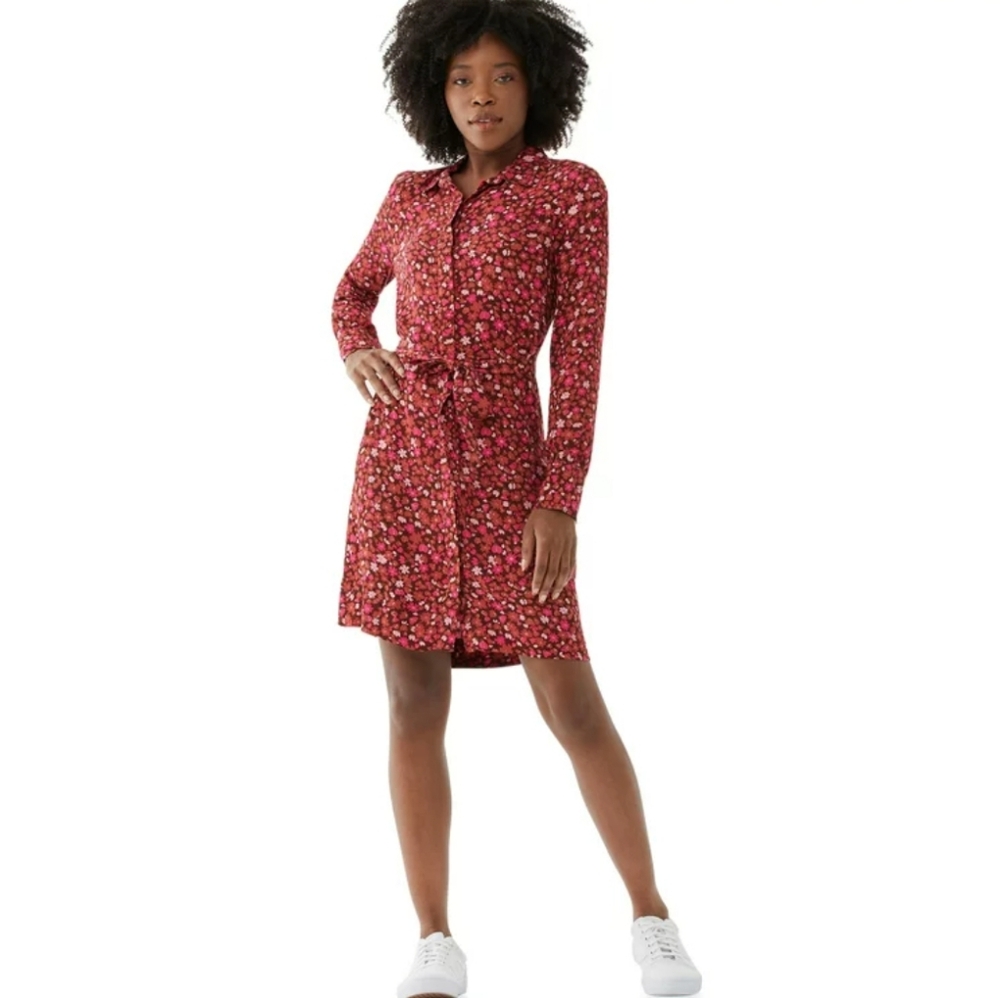 Free Assembly Women's Button Down Shirt Dress Size Large